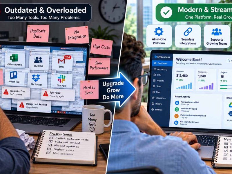 Business owner deciding when to replace business software